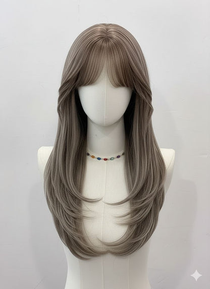 Front Bang Puff Full Head Wig wavy